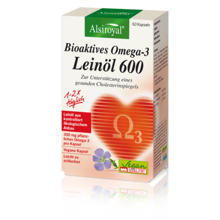 Alsiroyal Bioaktives Omega-3 Leinöl 600 Kapseln